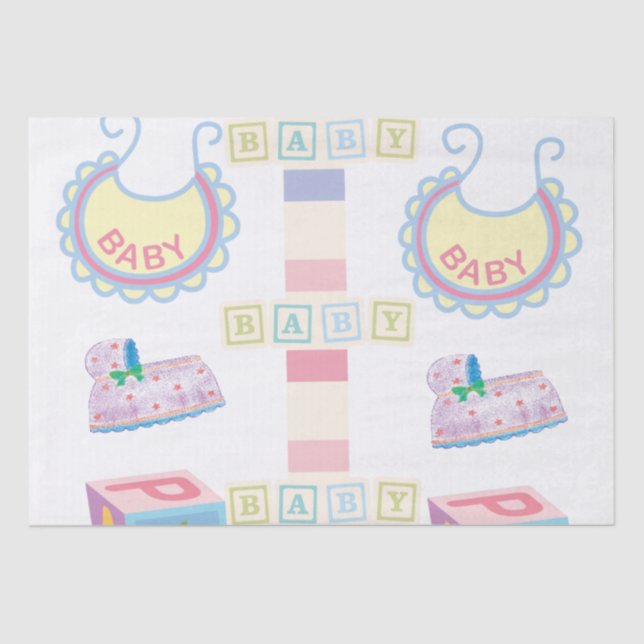 Mousseline Papier de tissus bébé (Recto)