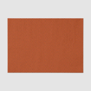 Mousseline Papier de tissus Chevron Line - Noir sur orange vi