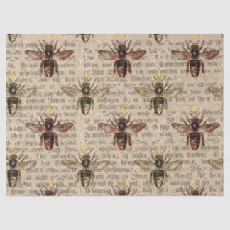 Mousseline Papier de tissus de découpage de l'abeille Brown