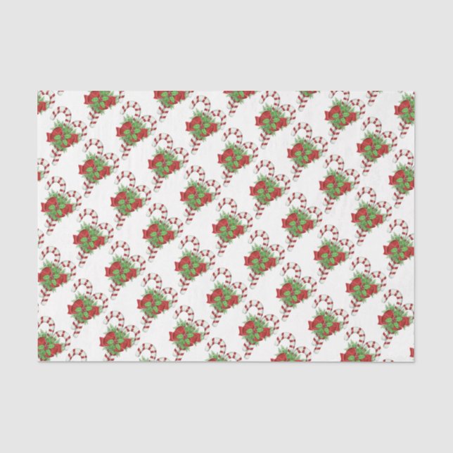 Mousseline Papier de tissus de Noël/Sucres de canne (Recto)
