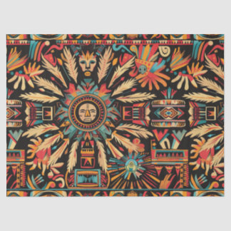 Mousseline Papier de tissus décoratif Beige "Aztec Dream"