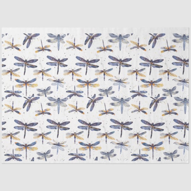 Mousseline Papier de tissus Dragonfly (Recto)