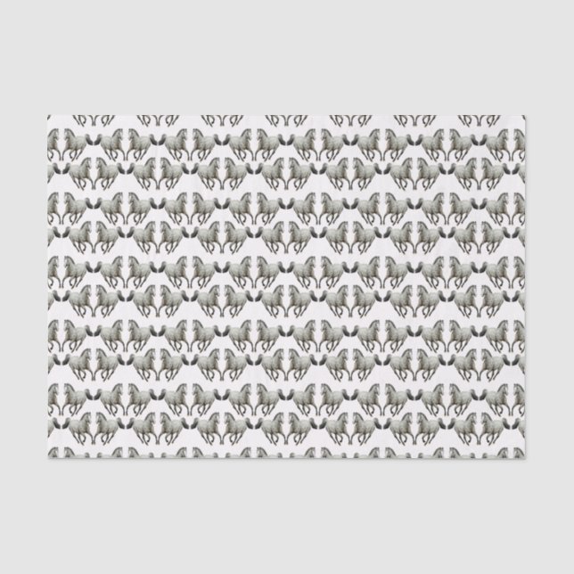 Mousseline Papier de tissus Leopard Appaloosa Horse Galloping (Recto)