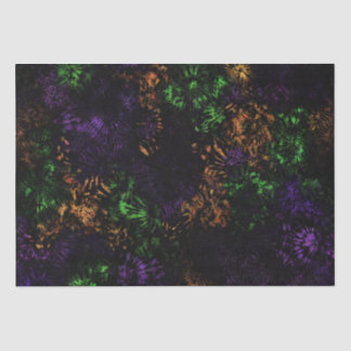 Mousseline Papier de tissus Motif Halloween Tie Dye