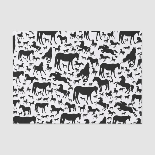 Mousseline Papier de tissus ou de découpage pour chevaux (Recto)