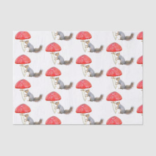 Mousseline Papier de tissus pour champignon rouge écureuil
