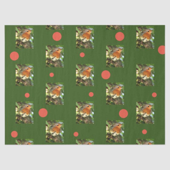 Mousseline Papier de tissus Robin (Recto)