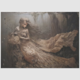 Mousseline Papier de tissus vintage Mermaid