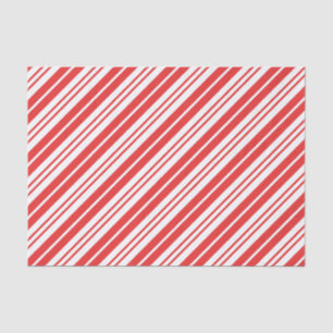 Mousseline Papier de tissus vintage rouge rayé de Noël