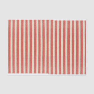 Mousseline Papier de tissus vintage rouge rayé de Noël