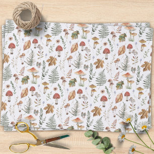 Mousseline Papier Décoratif Champignons Aquarelle Motif Botan