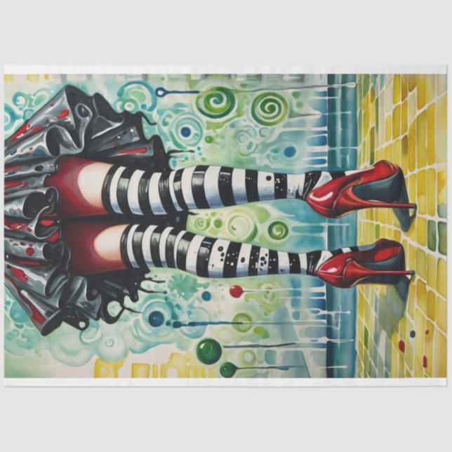 Mousseline Papier Découpage de sorcière moderne et chic (Recto)