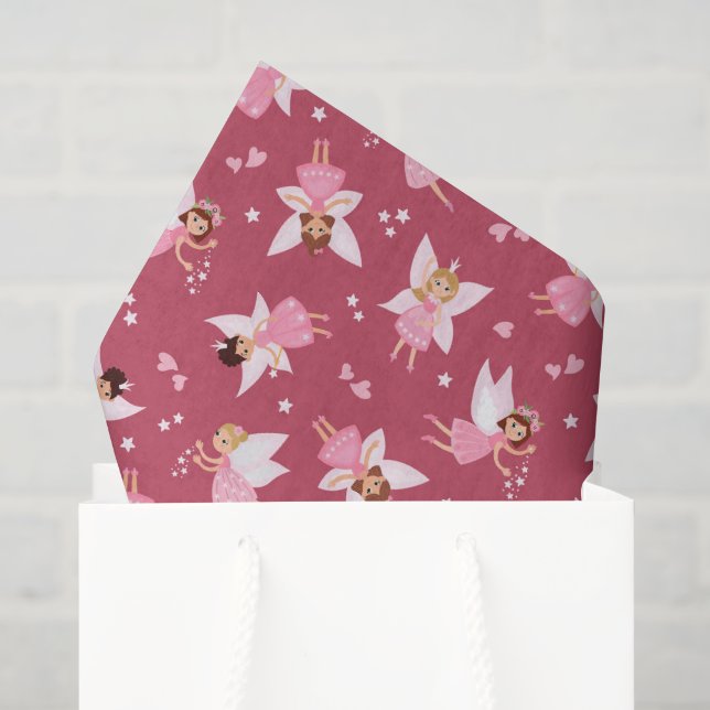 Mousseline Papier decoupage fée, Magie de pixie (Sac cadeau)
