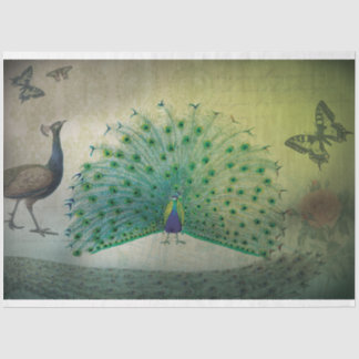 Mousseline Papier Découpage Peacock