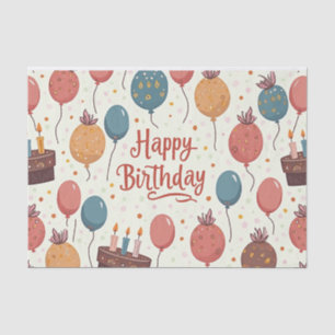 Mousseline Papier d'emballage cadeau d'anniversaire