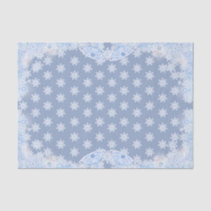 Mousseline Papier d'emballage flocon de neige bleu glace