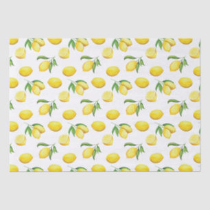 Mousseline Papier d'enveloppement de citron d'aquarelle