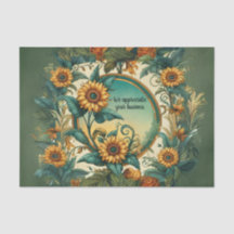 Papier d'enveloppement de tissus de tournesol pers