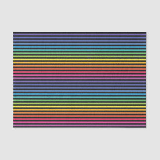 Mousseline Papier d'enveloppement horizontal Arc-en-ciel noir
