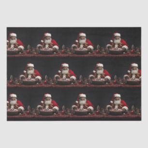 Mousseline Papier d'enveloppement Père Noël Candy Claus