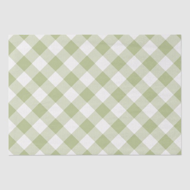Mousseline Papier d'enveloppement pour bison vert Sage (Recto)