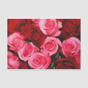 Mousseline Papier d'enveloppement rose, rose et rouge