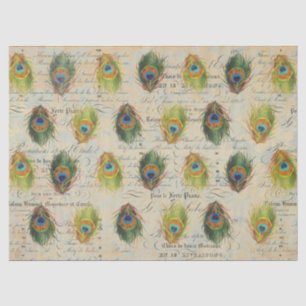 Mousseline Papier élogieux de Decoupage d'éphémères de paon