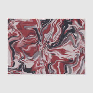 Mousseline Papier en papier tôle noir et rouge marbré