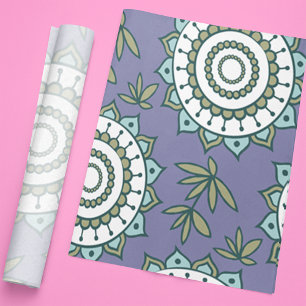 Mousseline Papier Mandala de couleur exotique