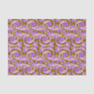Mousseline PAPIER Métallurgique Waves-Lt Purple-Gold-TISSUE