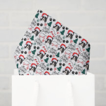 Papier mouchoir de Noël Border Collie
