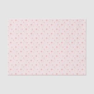 Mousseline Papier mouchoir rose à motifs étoile