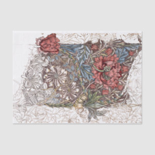 MOUSSELINE PAPIER MOUSSELINE: WILLIAM MORRIS : TULIP SAUVAGE