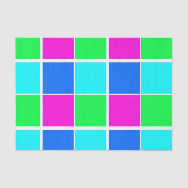 Mousseline Papier papier bleu vert rose (Recto)