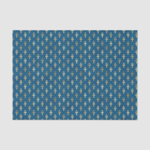 Mousseline Papier papier Tissu bleu égyptien Ankh Enveloppe