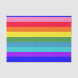 Mousseline Papier papier tissu Gras Rainbow Stripes