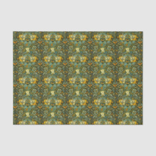 Mousseline Papier peint floral Chèvrefeuille Or de William Mo