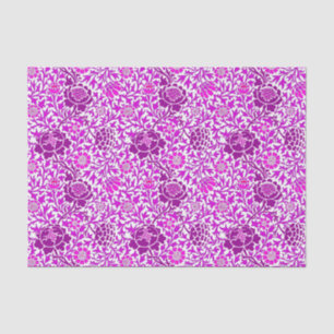 Mousseline Papier peint floral jacobéen, Amethyst Purple & L