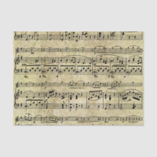 Mousseline Papier peint victorien de feuille de musique