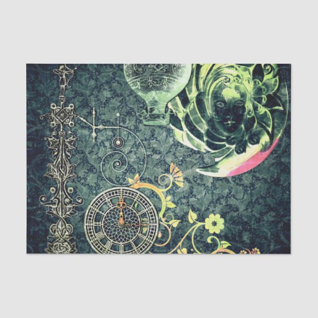 Mousseline Papier peint vintage de Steampunk (Recto)
