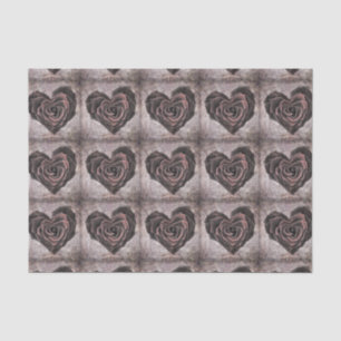 Mousseline papier rose de coeur goth