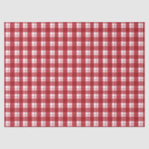 Papier Tissu à Carreaux Rouge Cerise Heritage