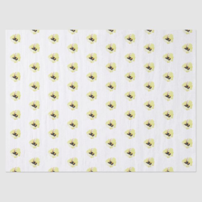 Mousseline Papier Tissu Abeille (Recto)