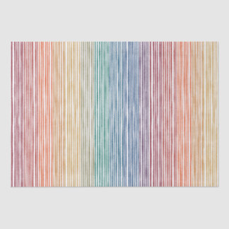 Mousseline Papier Tissu Aquarelle arc-en-ciel