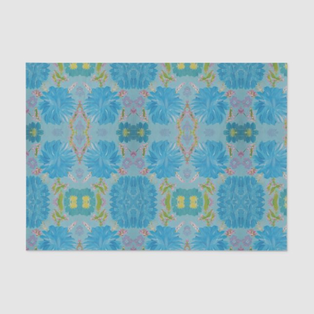 Mousseline Papier Tissu Bluebells (Recto)