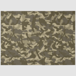 Mousseline Papier Tissu Camouflage Central