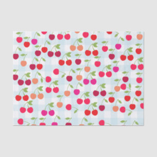 Mousseline Papier Tissu Cerise Cute