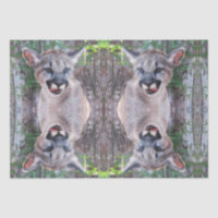 Papier Tissu Cougar Cub / Papier Découpage