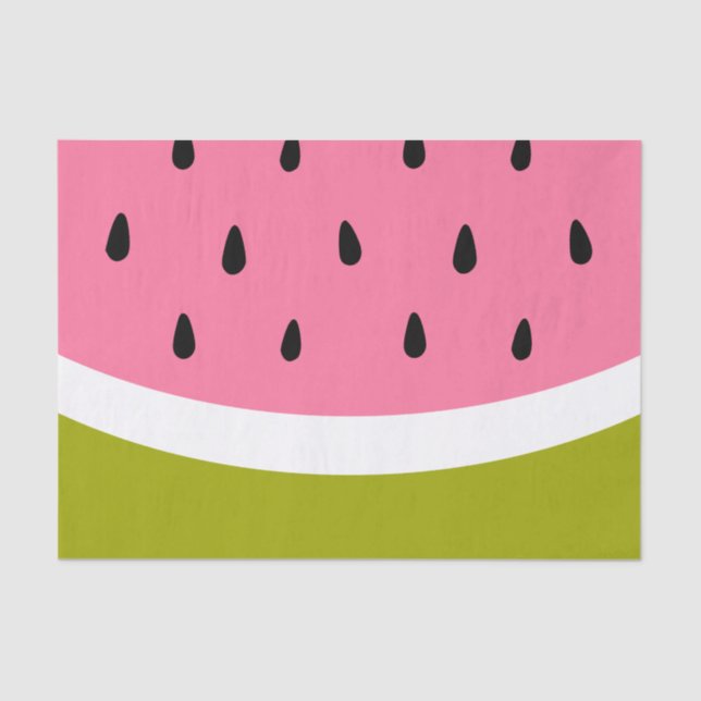 Mousseline Papier Tissu Cute Watermelon (Recto)