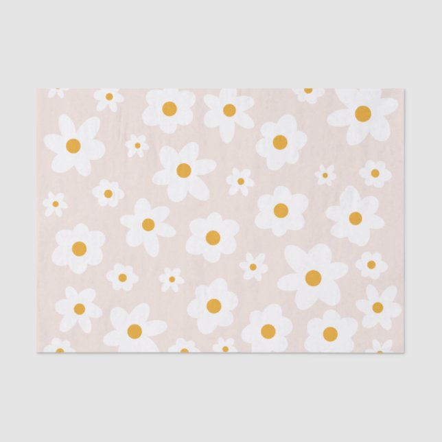 Mousseline Papier Tissu Daisy (Recto)